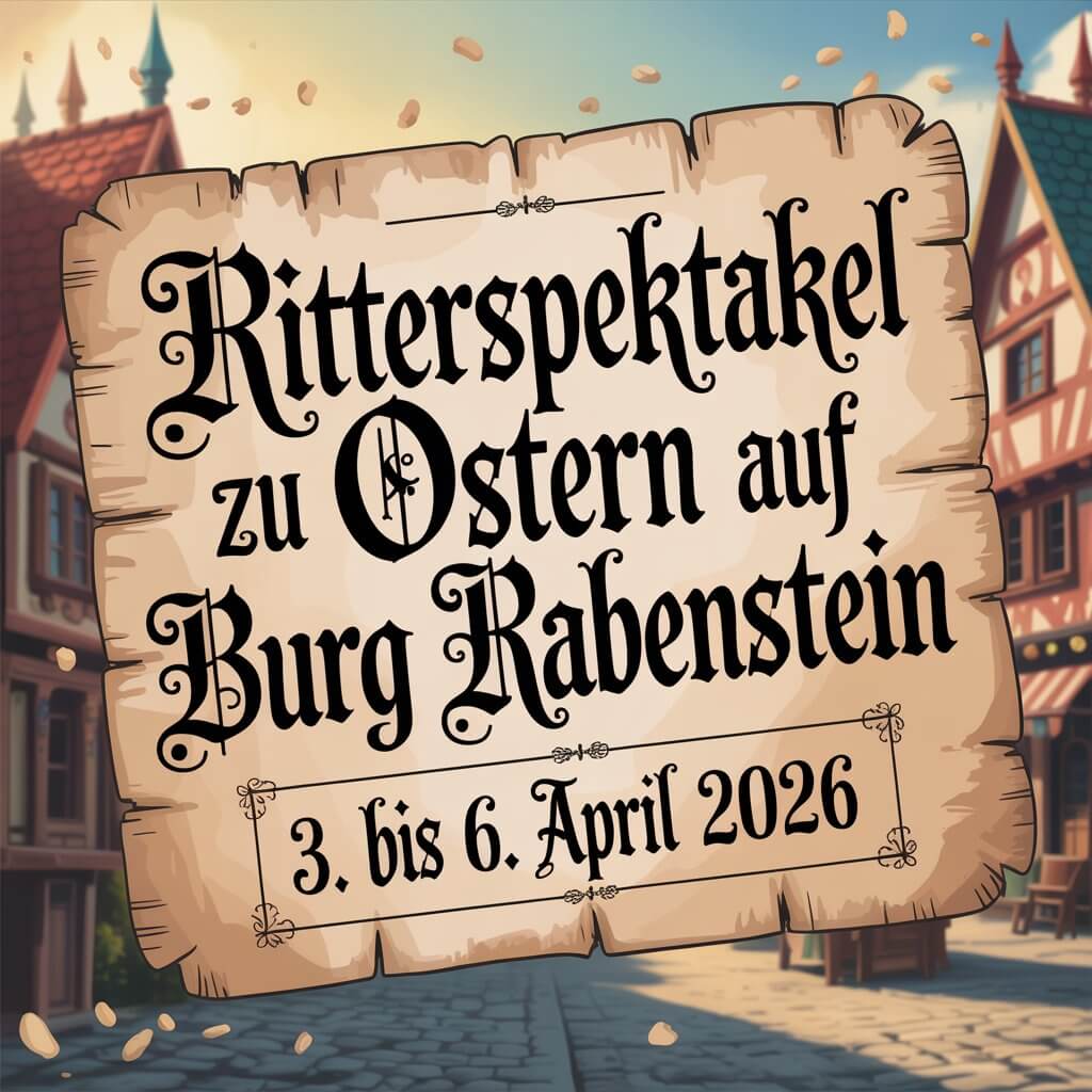 Ritterspektakel zu Ostern auf Burg Rabenstein 2026