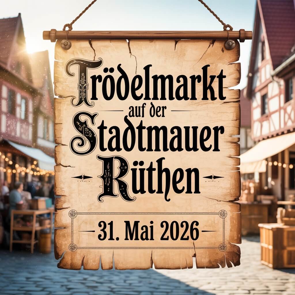 Trödelmarkt auf der Stadtmauer Rüthen 2026