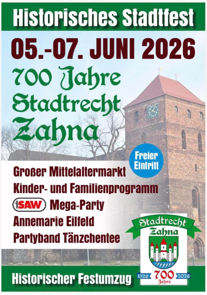 Historisches Stadtfest Zahna 2026