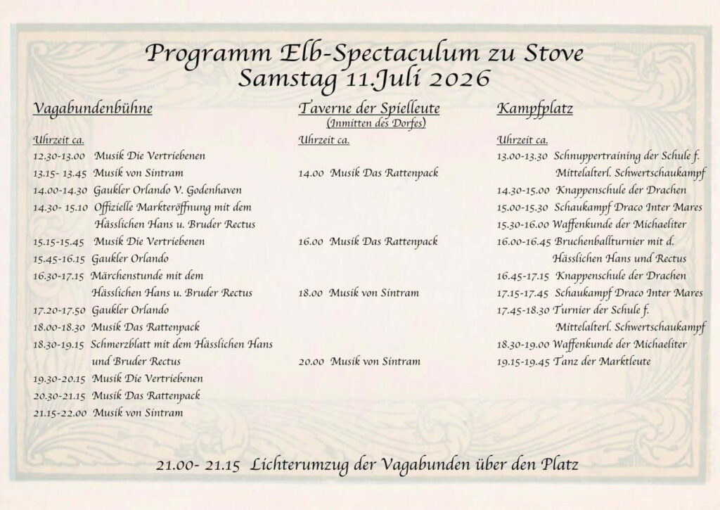 Elb-Spectaculum zu Stove 2026