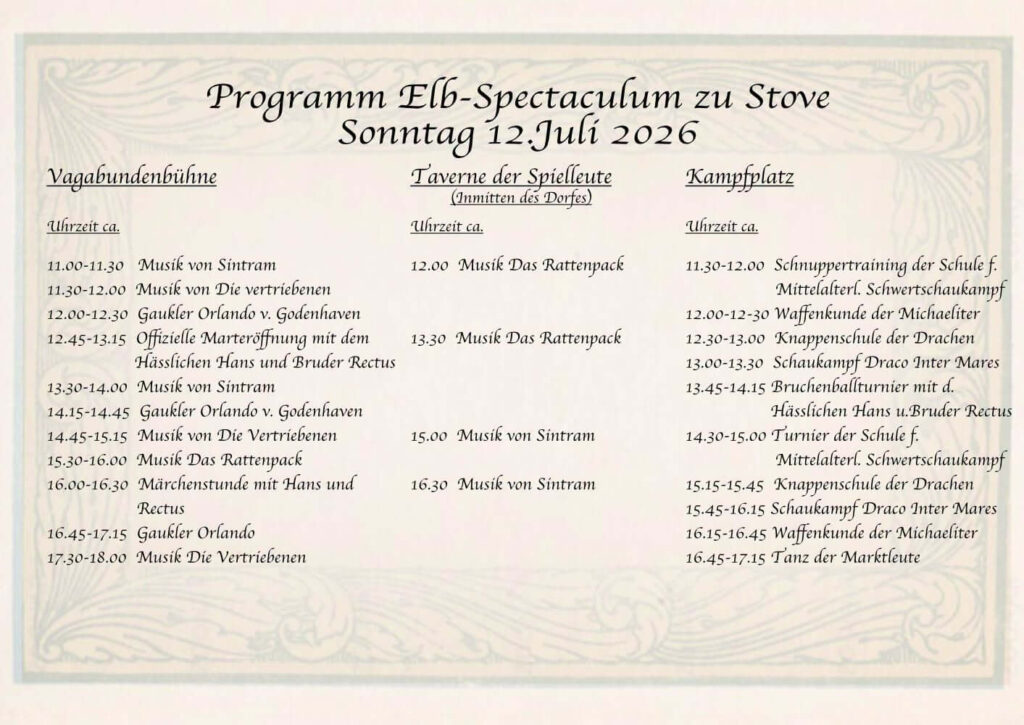 Elb-Spectaculum zu Stove 2026