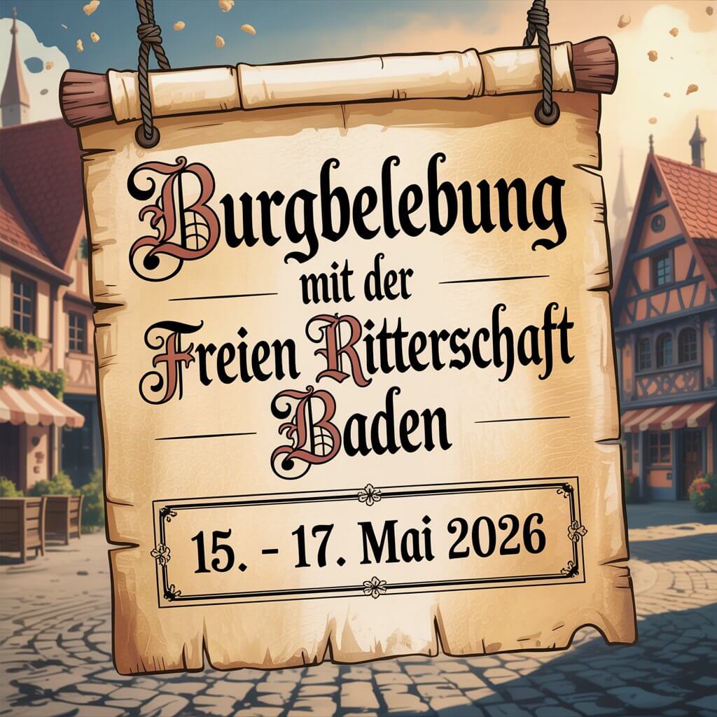 Burgbelebung mit der "Freien Ritterschaft Baden" 2026