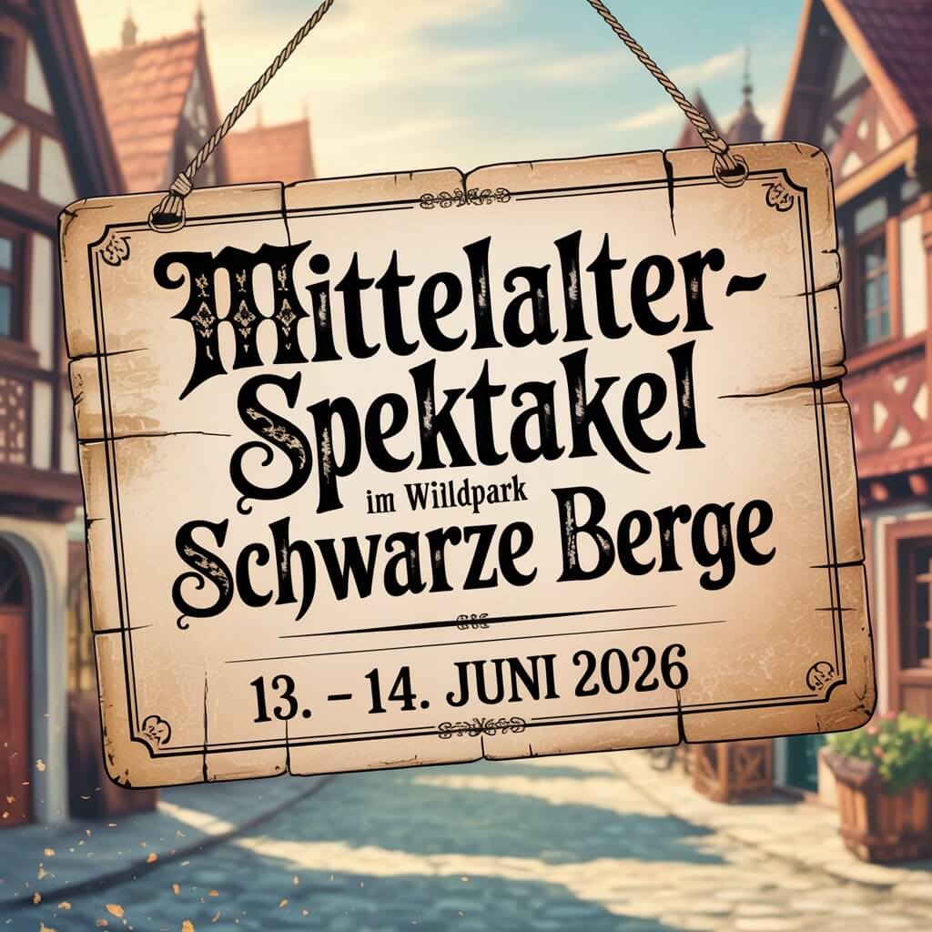 Mittelalter-Spektakel im Wildpark Schwarze Berge 2026