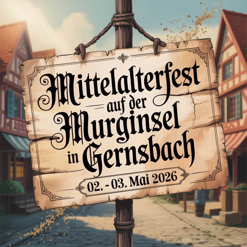 Mittelalterfest auf der Murginsel in Gernsbach 2026