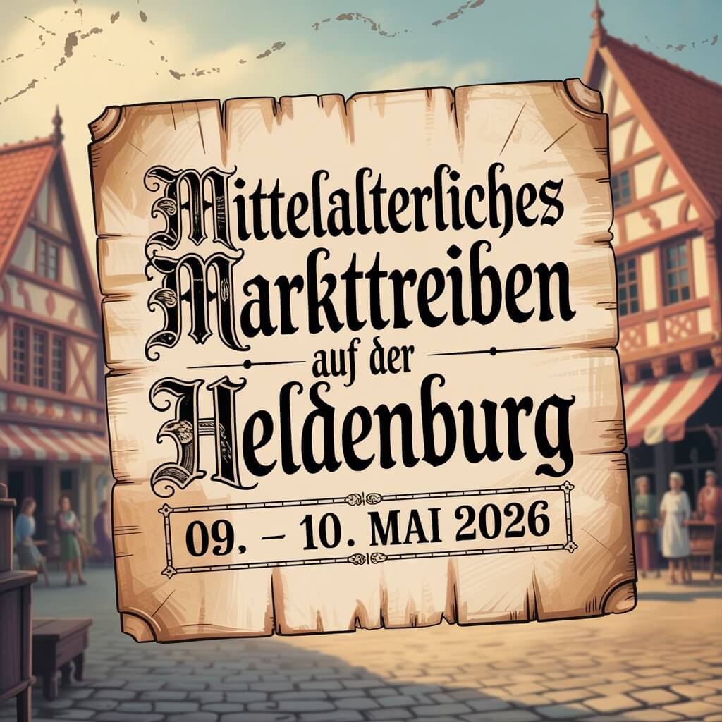 Mittelalterliches Markttreiben auf der Heldenburg 2026