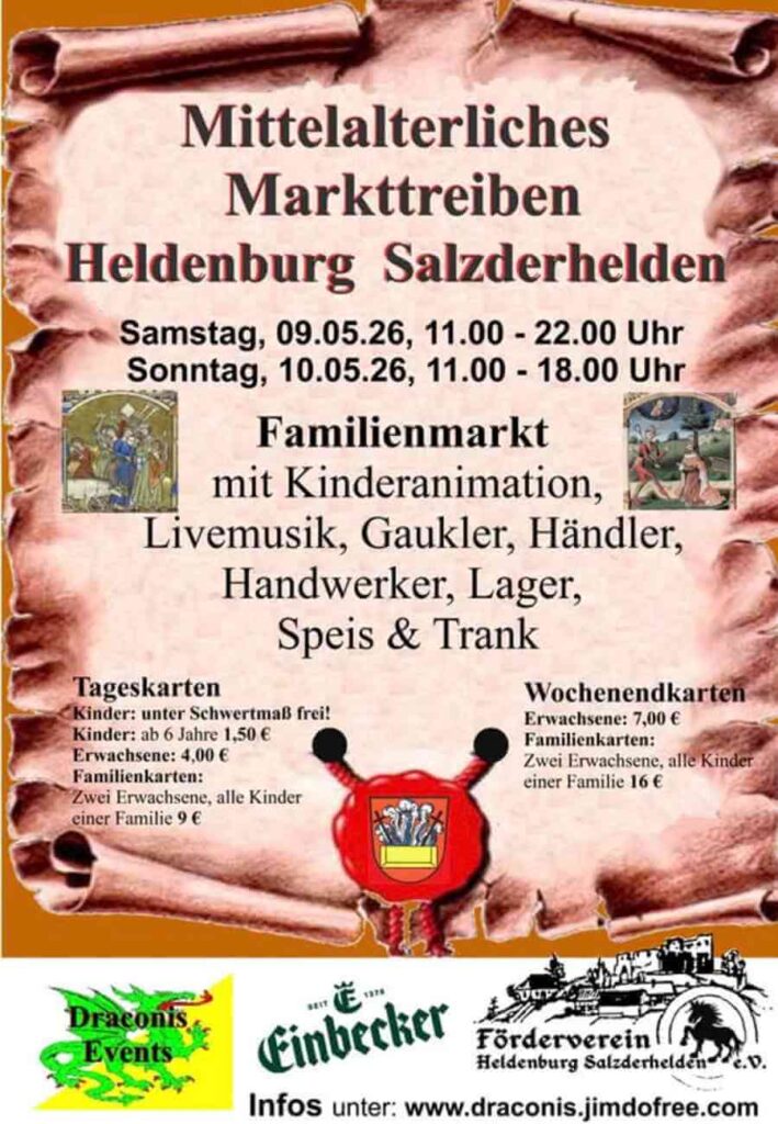 Mittelalterliches Markttreiben auf der Heldenburg 2026