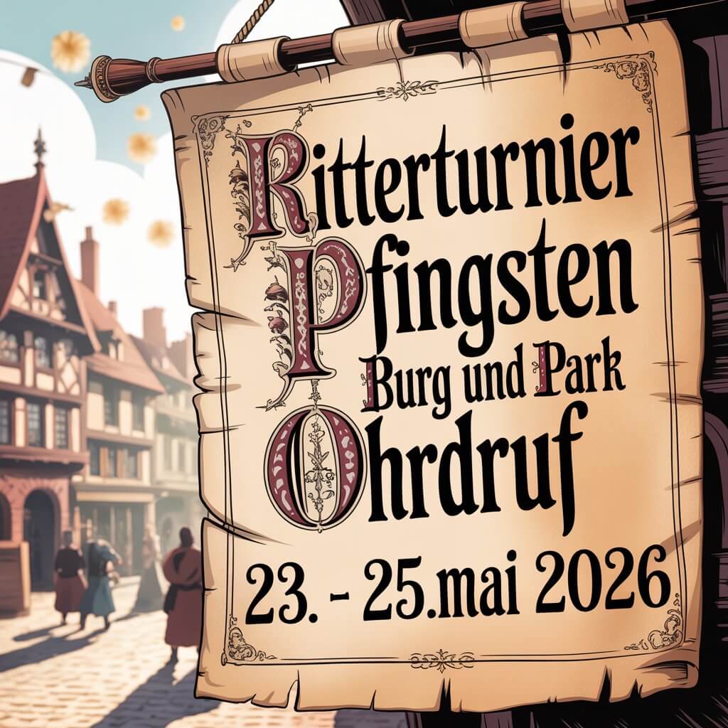 Ritterturnier Pfingsten Burg und Park Ohrdruf 2026