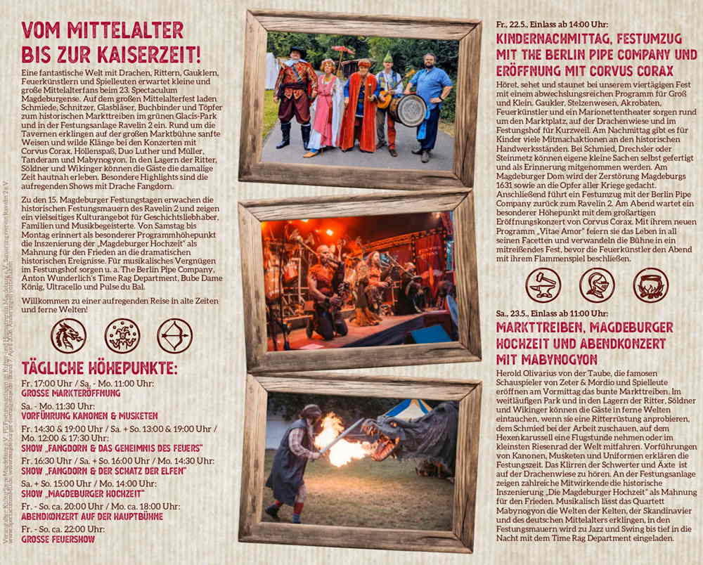 23. Spectaculum Magdeburgense & 15. Magdeburger Festungstage 2026