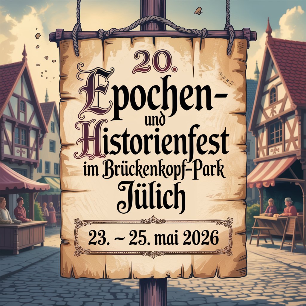 20. Epochen- und Historienfest im Brückenkopf-Park Jülich 2026