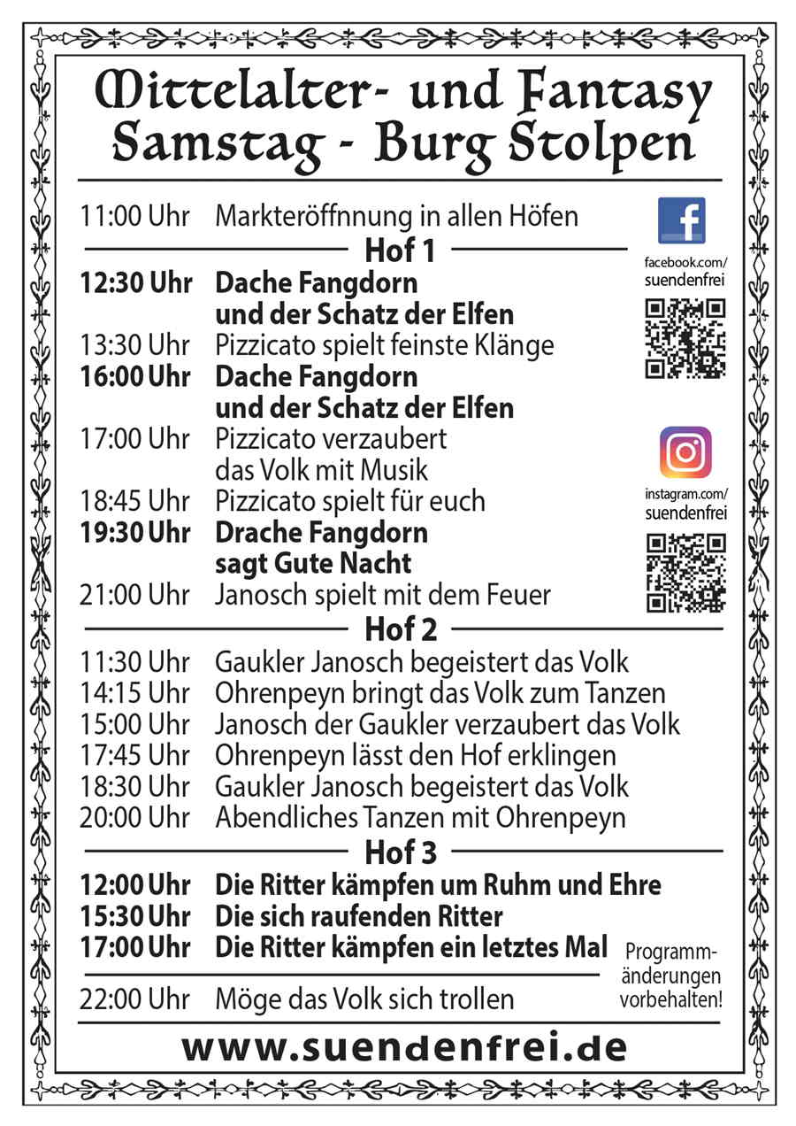 Drachen und Ritter auf Burg Stolpen 2026