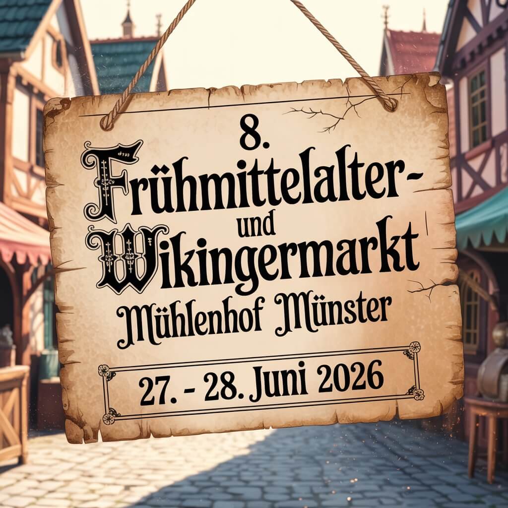 8. Frühmittelalter- und Wikingermarkt Mühlenhof Münster 2026