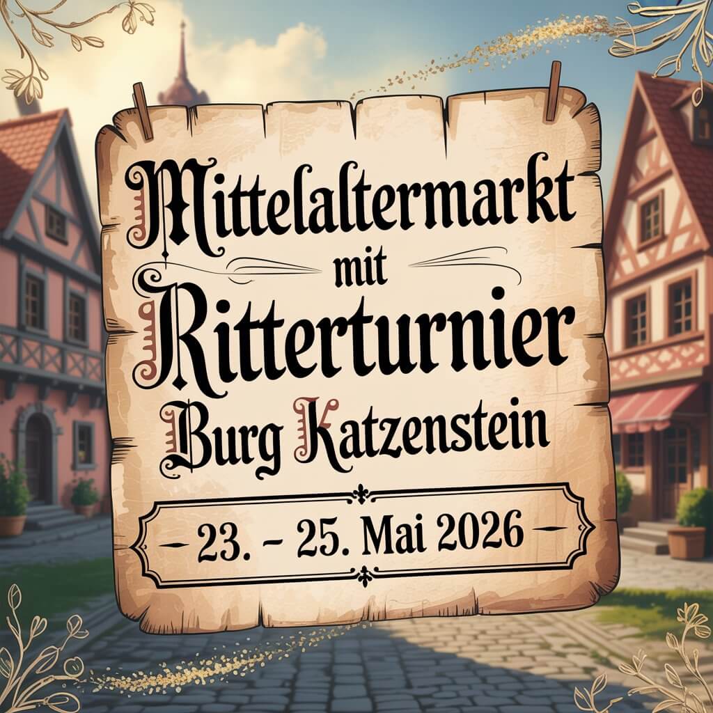 Mittelaltermarkt mit Ritterturnier auf Burg Katzenstein 2026