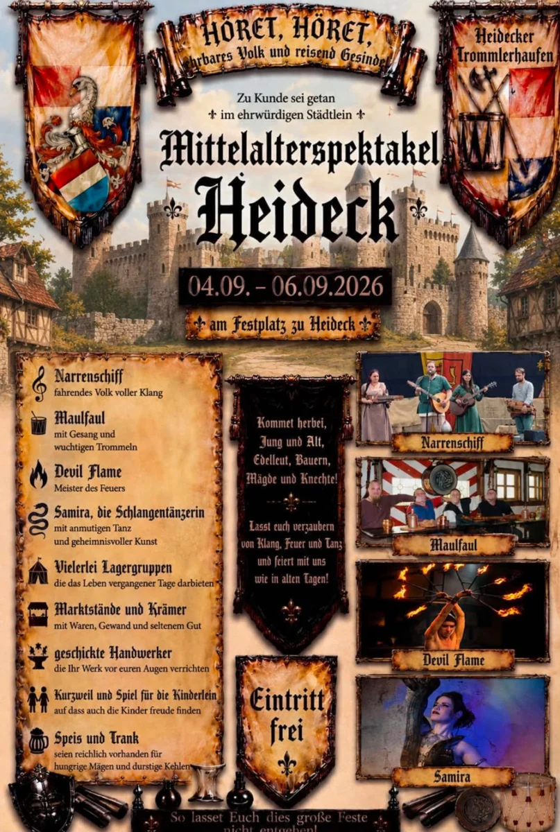 6. Mittelalterspektakel zu Heideck 2026