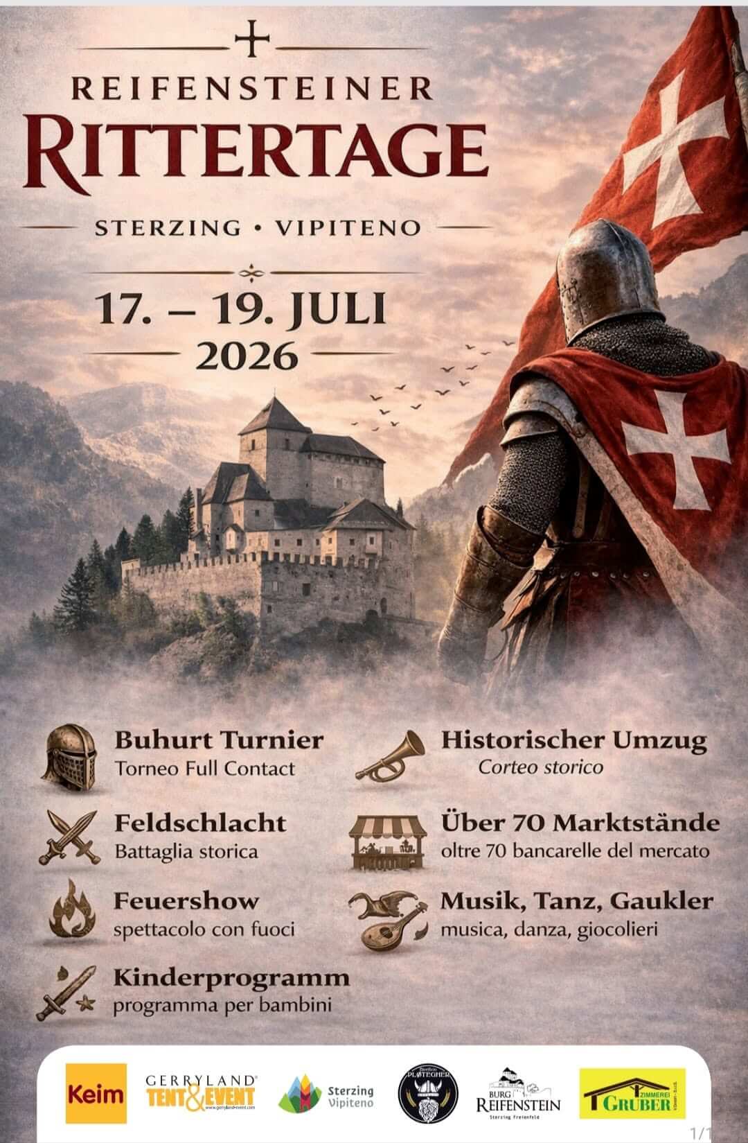 Reiffensteiner Rittertage (Italien) 2026
