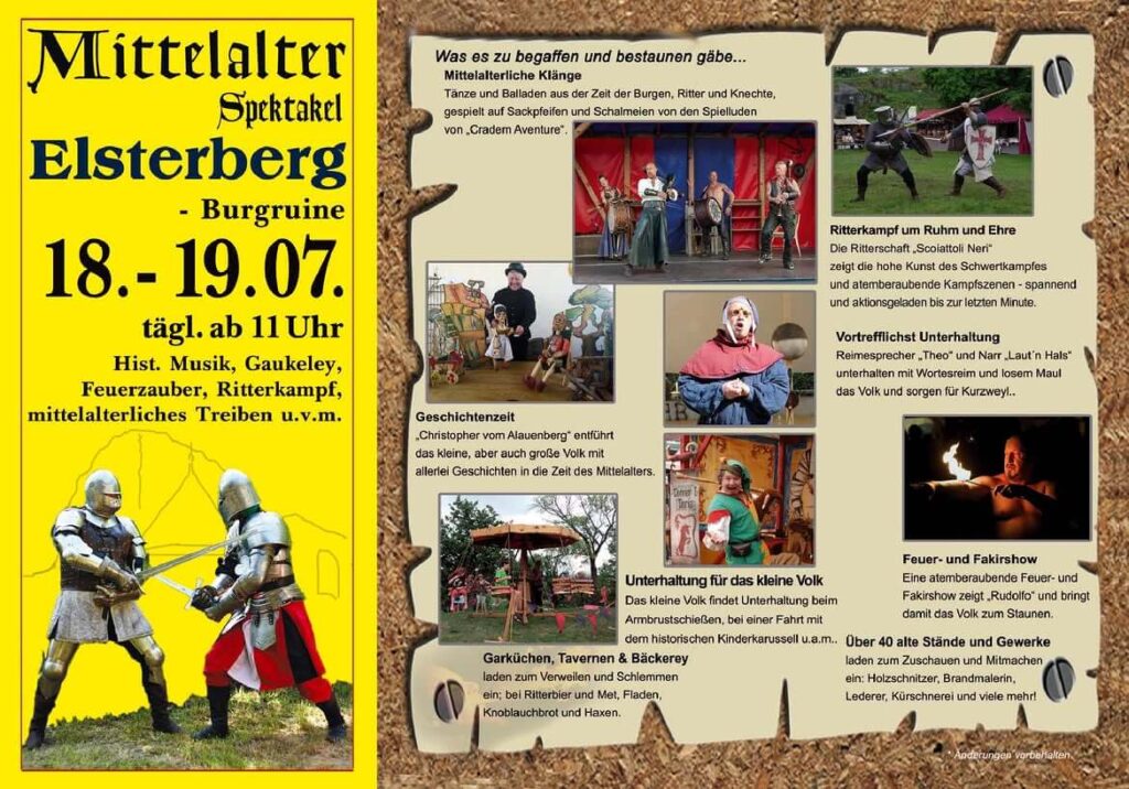 22. Mittelalterspektakel Elsterberg (SN) 2026