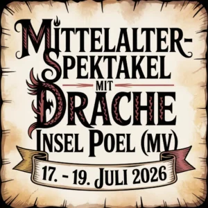 Mittelalter- Spektakel mit Drache Insel Poel (MV) 2026