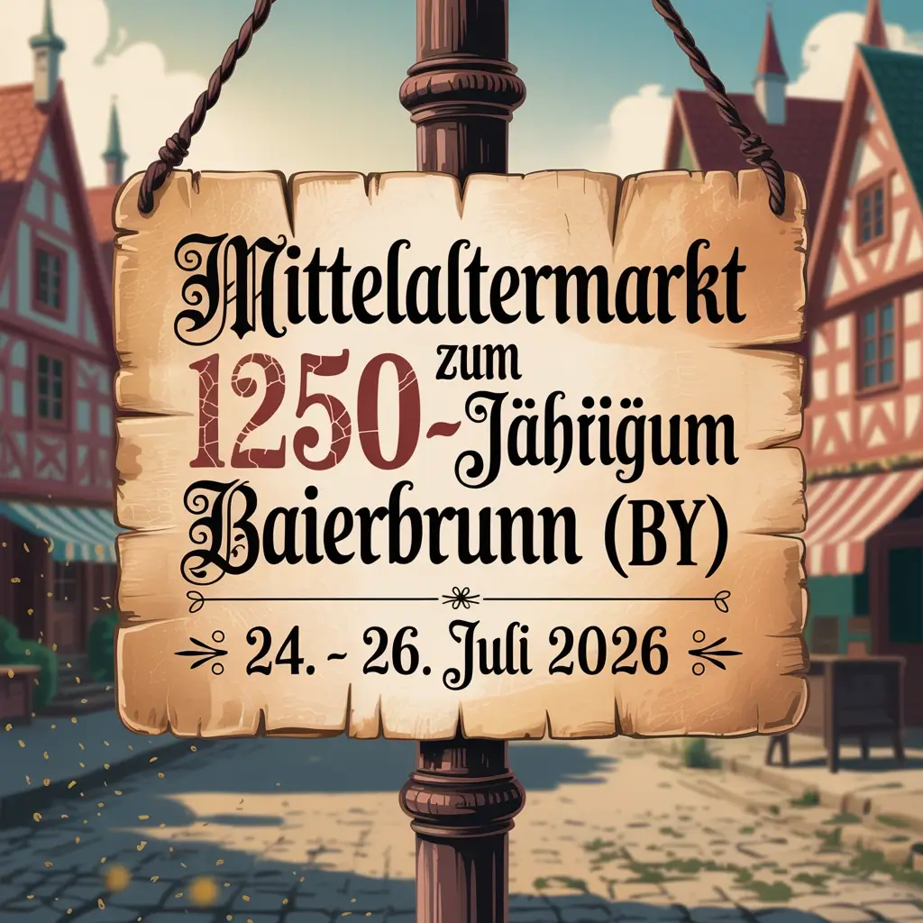 Mittelaltermarkt zum 1250-jährigen Jubiläum Baierbrunn (BY) 2026