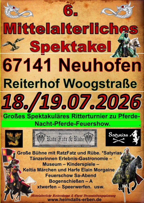 6. Mittelalterliche Spektakel in Neuhofen (RP) 2026