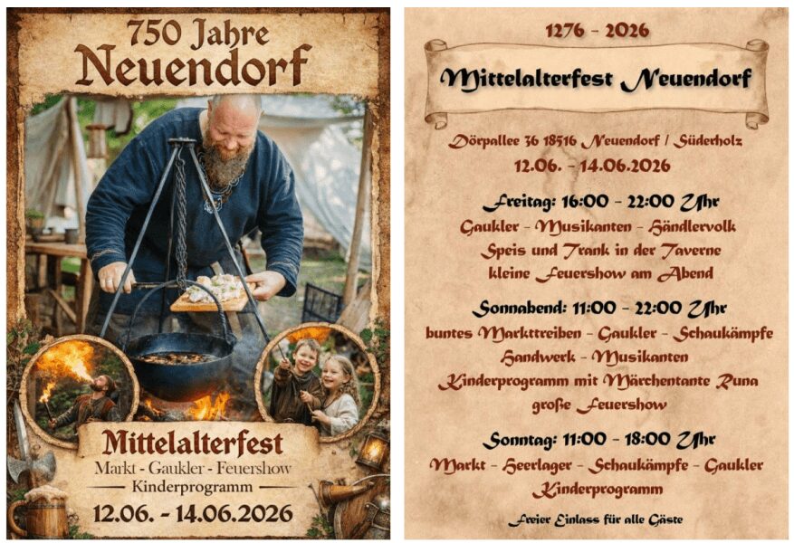 750 Jahre Neuendorf – Mittelalterfest 2026