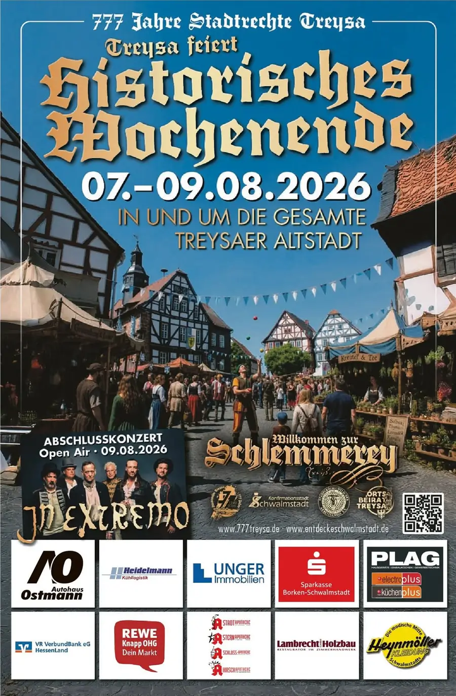 Historischer Markt zu 777 Jahre Stadtrechte Treysa (HE) 2026