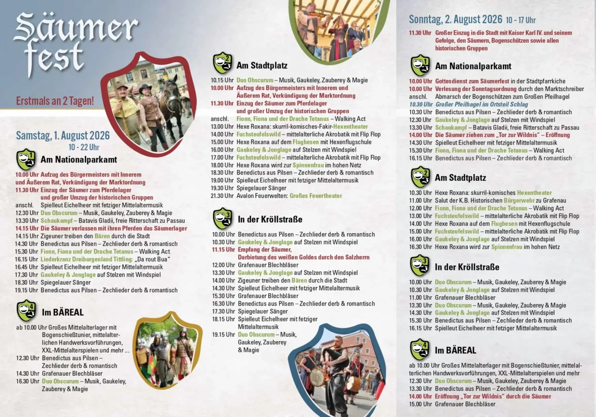 Historisches Grafenauer Säumerfest & Mittelalter-Wochenende (BY) 2026