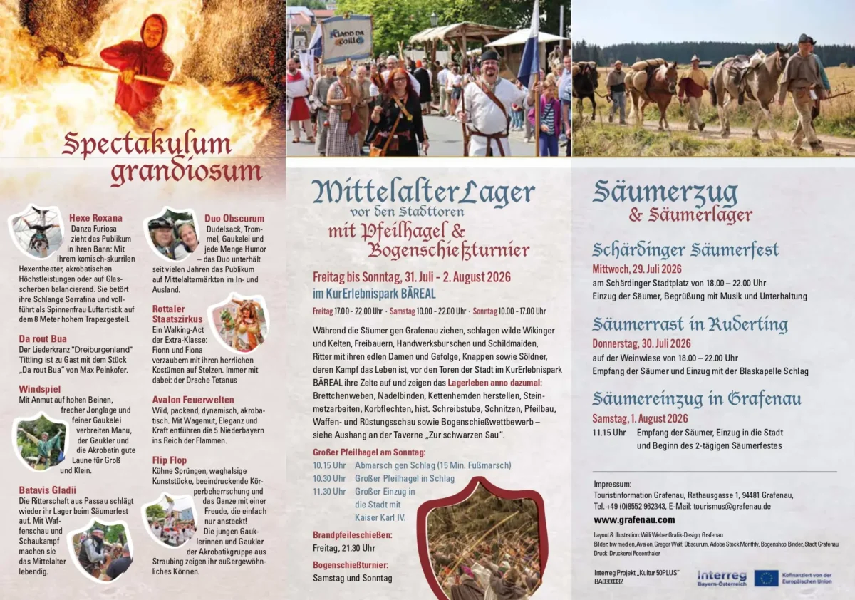 Historisches Grafenauer Säumerfest & Mittelalter-Wochenende (BY) 2026