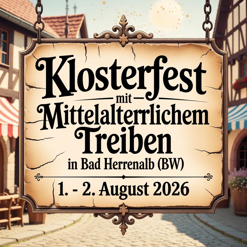 Klosterfest mit mittelalterlichem Treiben in Bad Herrenalb (BW) 2026