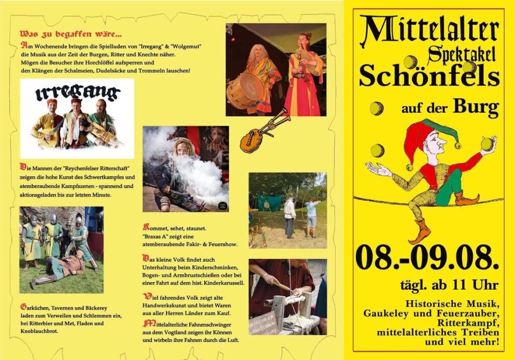 Mittelalterspektakel auf Burg Schönfels (SN) 2026