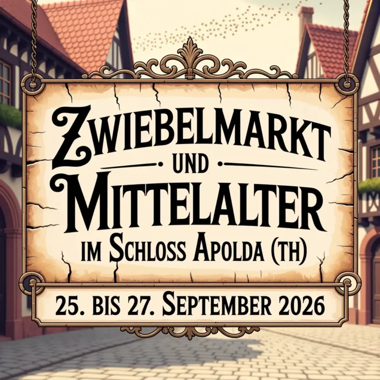 Zwiebelmarkt und Mittelalter im Schloss Apolda (TH) 2026