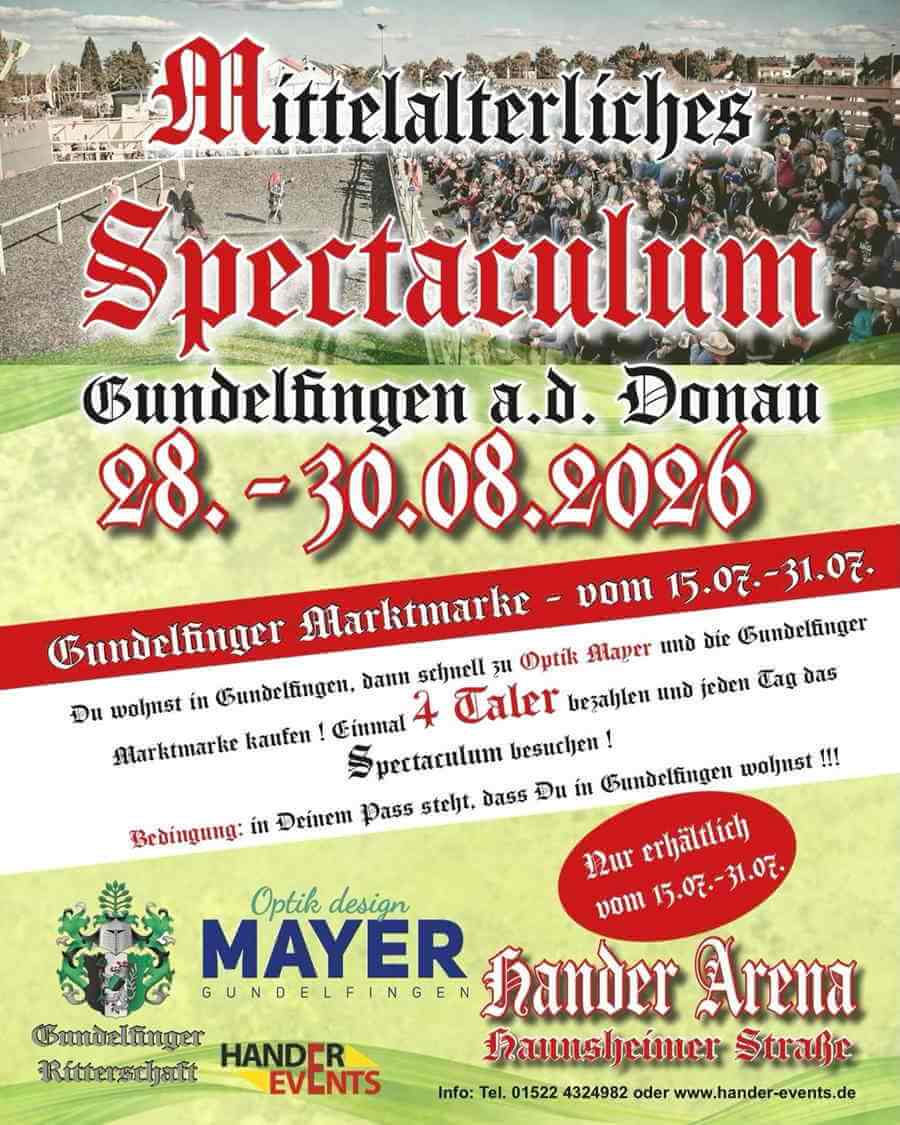 Mittelalterliches Spectaculum Gundelfingen a. d. Donau (BY) 2026
