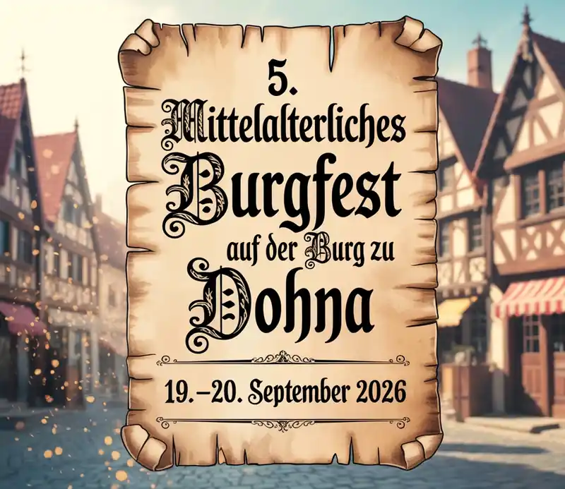 5. Mittelalterliches Burgfest auf der Burg zu Dohna 2026