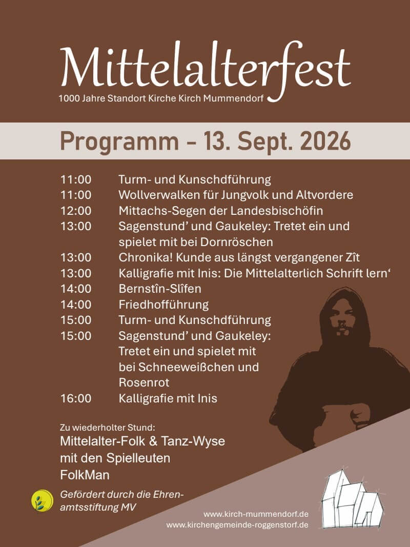 Mittelalterfest – 1000 Jahre Standort Kirche Mummendorf (MV) 2026