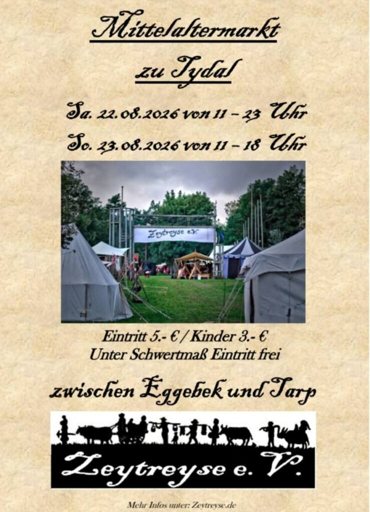 Mittelaltermarkt zu Tydal (SH) 2026