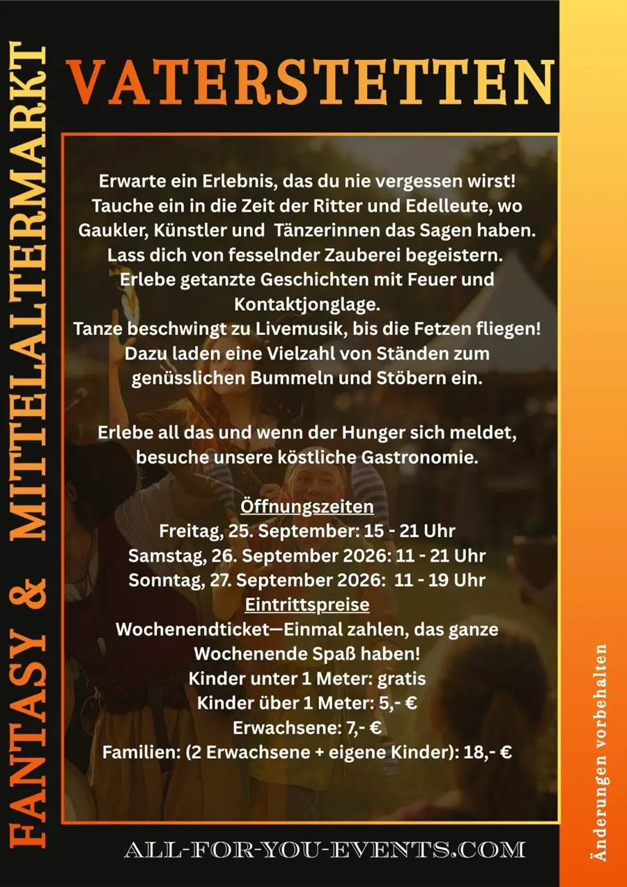 Fantasy- & Mittelaltermarkt Vaterstetten (BY) 2026