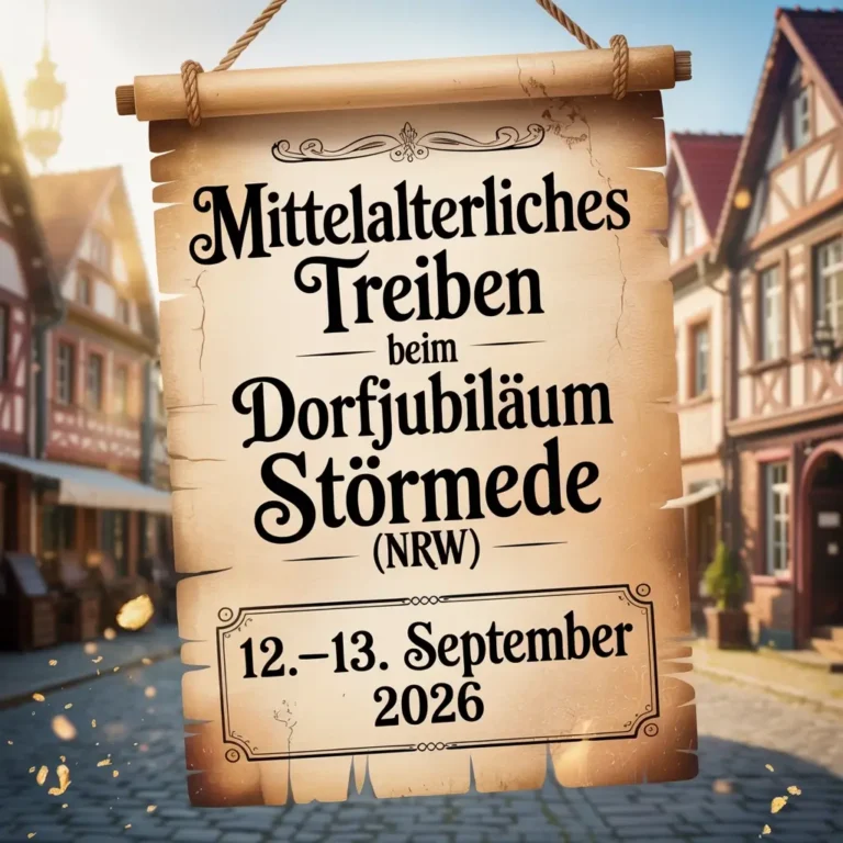 Mittelalterliches Treiben beim Dorfjubiläum Störmede (NRW) 2026