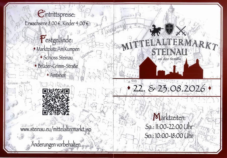 Mittelaltermarkt Steinau an der Straße (HE) 2026