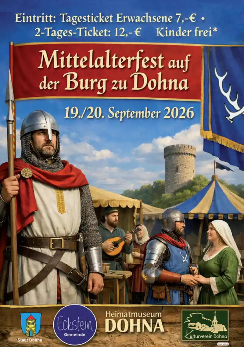 5. Mittelalterliches Burgfest auf der Burg zu Dohna 2026