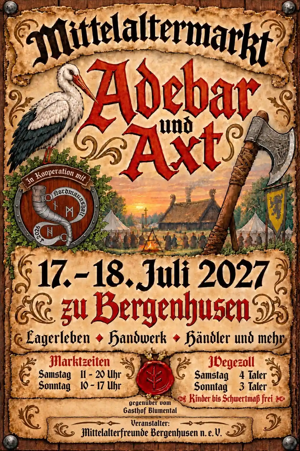 Mittelaltermarkt Adebar und Axt 2027