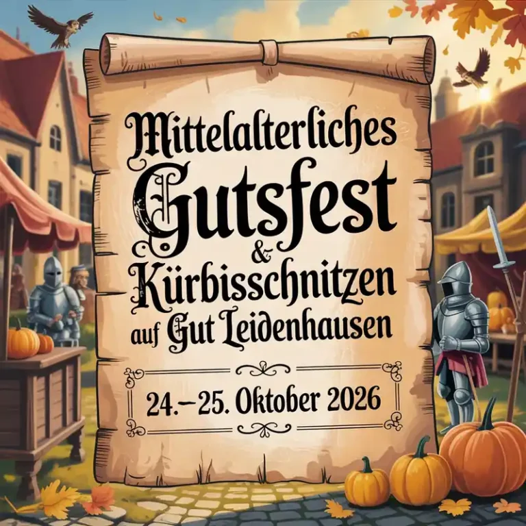 Mittelalterliches Gutsfest & Kürbisschnitzen auf Gut Leidenhausen 2026