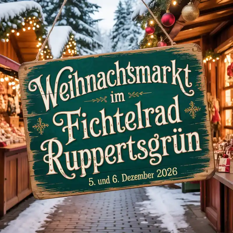 Weihnachtsmarkt im Fichtelrad Ruppertsgrün 2026