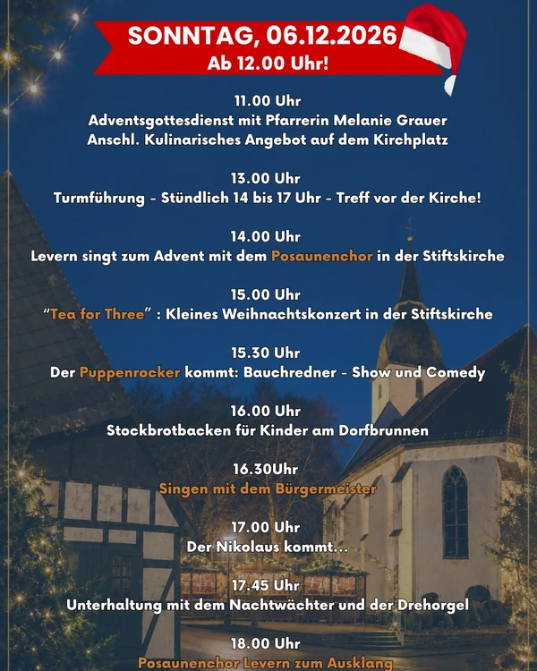 36. Weihnachtsmarkt in Levern 2026