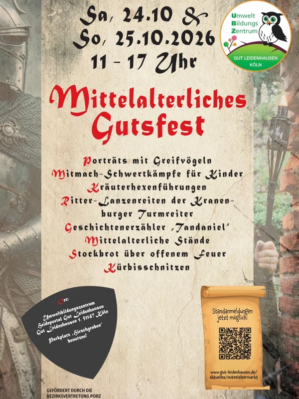 Mittelalterliches Gutsfest & Kürbisschnitzen auf Gut Leidenhausen 2026
